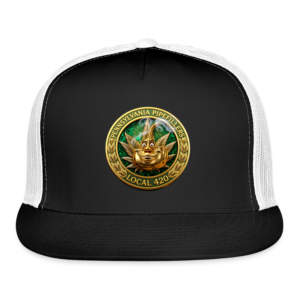 PENNSYLVANIA PIPEFILLERS LOCAL 420 Trucker Hat - black/white