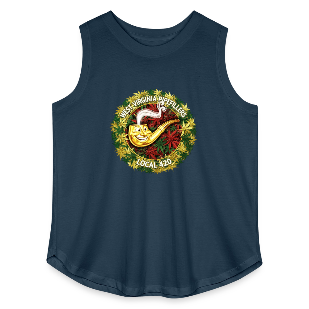 WEST VIRGINIA PIPIEFILLERS LOCAL 420 Men's Women's Curvy Relaxed Tank Top - denim