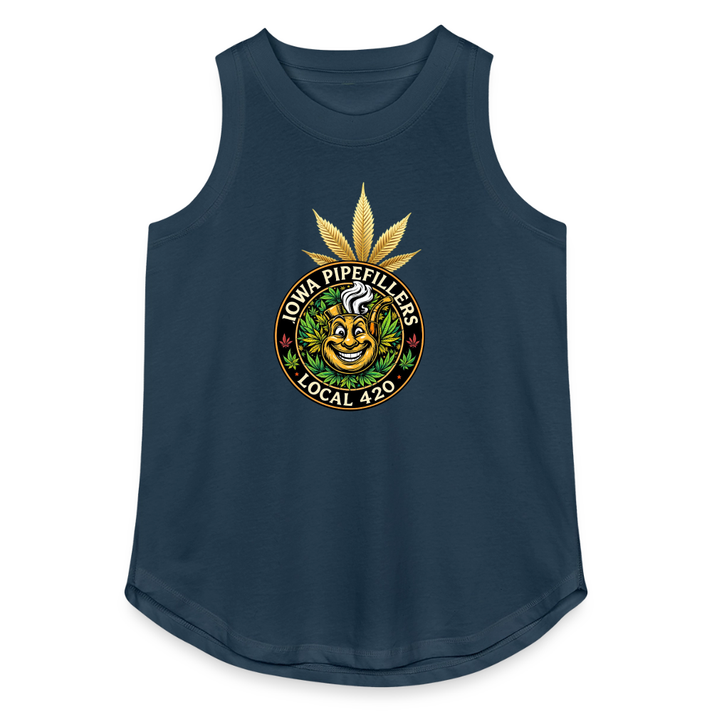 IOWA PIPEFILLERS LOCAL 420 Women's Relaxed Tank Top - denim