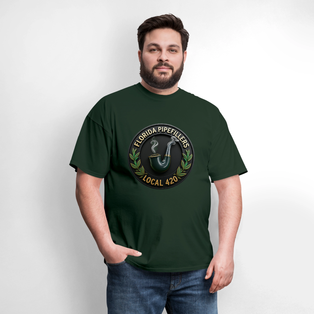 FLORIDA PIPEFILLERS LOCAL 420 Men's T-Shirt - forest green