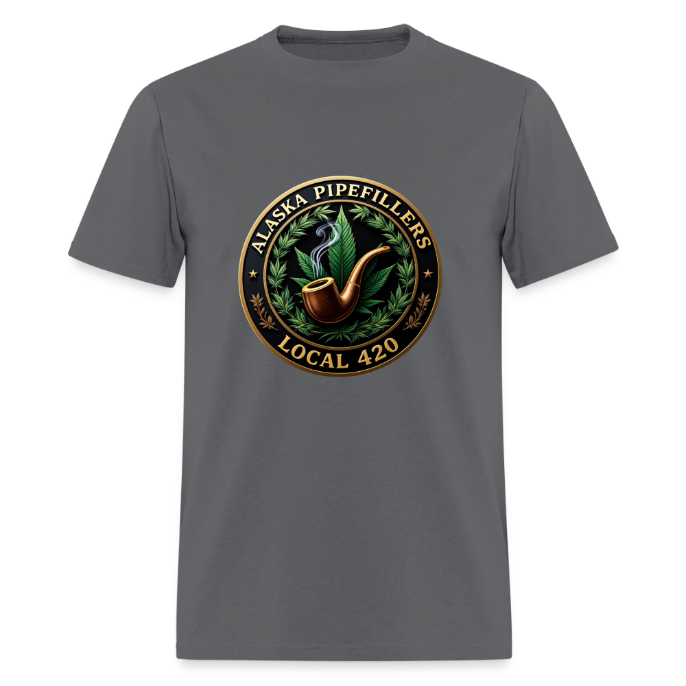 ALASKA PIPEFILLERS LOCAL 420 Men's T-Shirt - charcoal