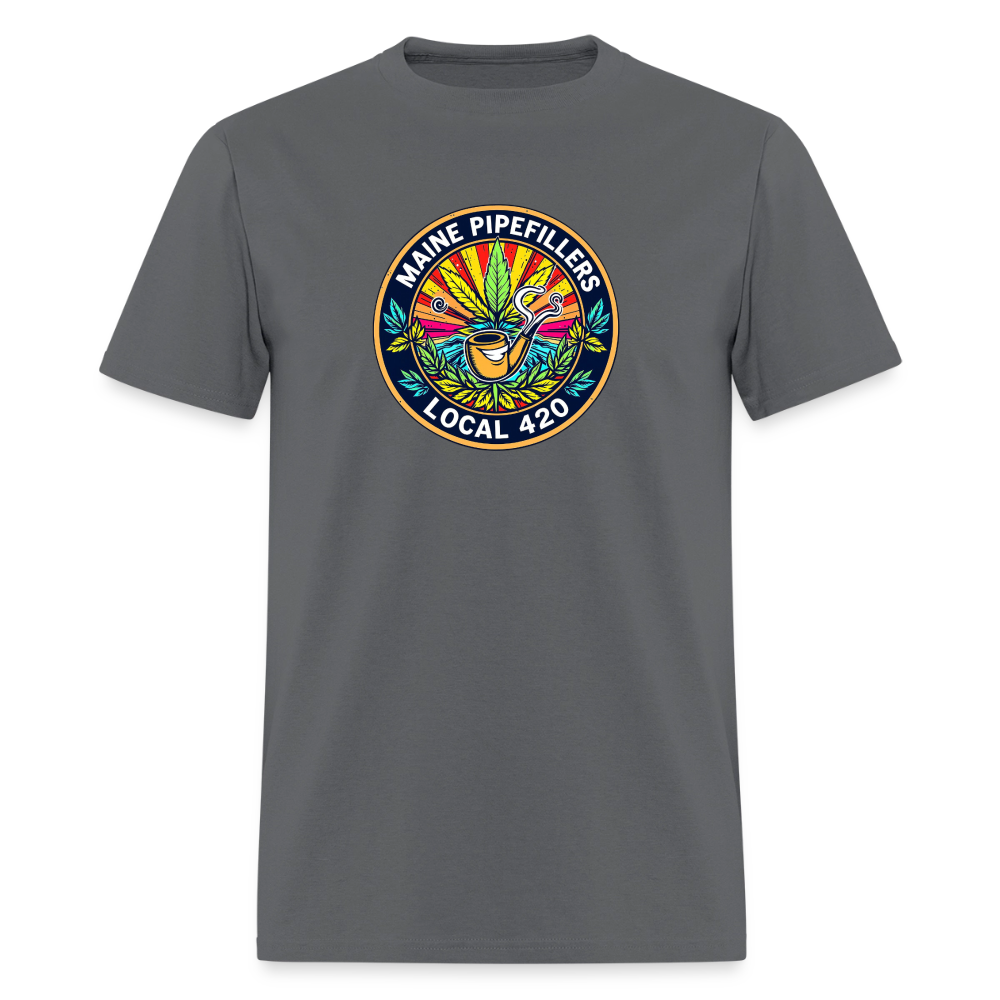 MAINE PIPEFILLERS LOCAL 420 Men's T-Shirt - charcoal