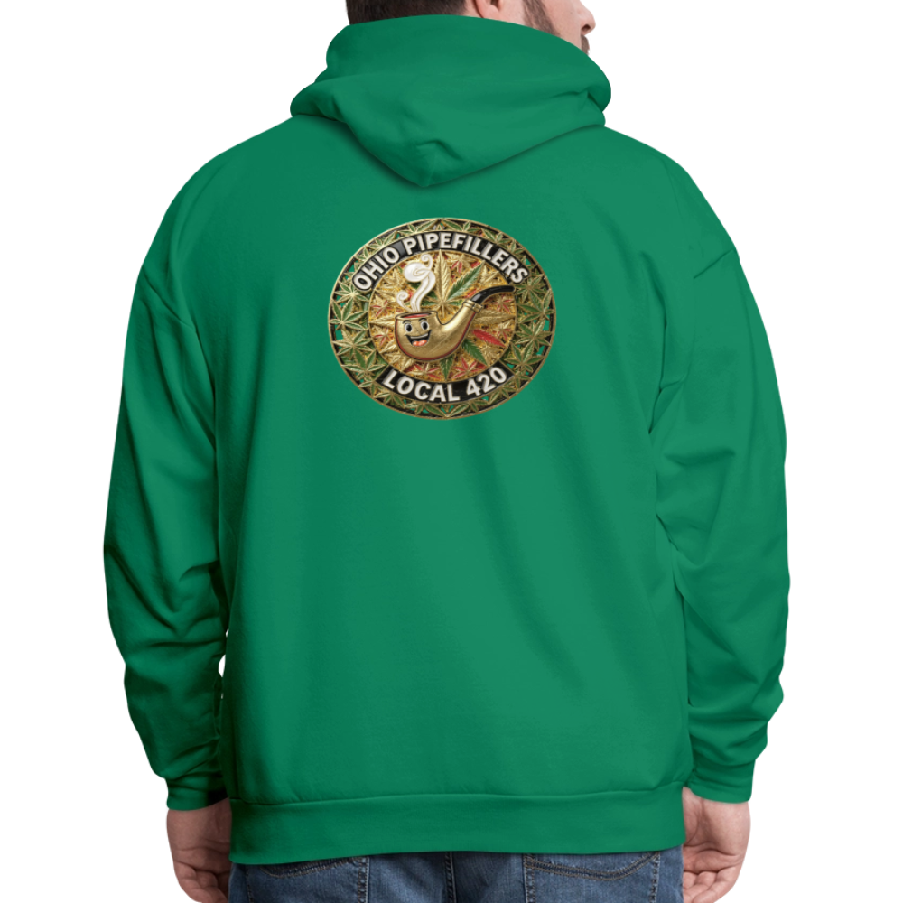 OHIO PIPEFILLERS LOCAL 420  F/B DESIGNS Men's Hoodie - kelly green