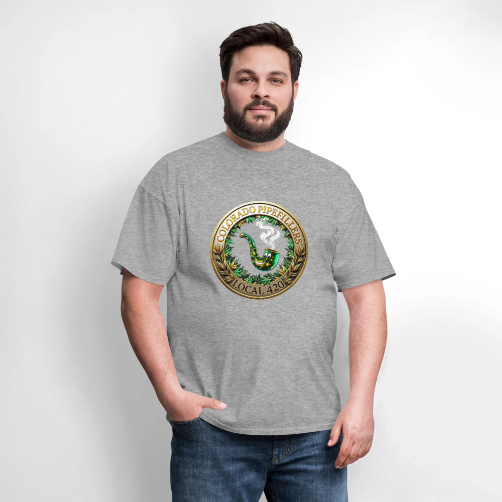 COLORADO PIPEFILLERS LOCAL 420  Men's T-Shirt - heather gray