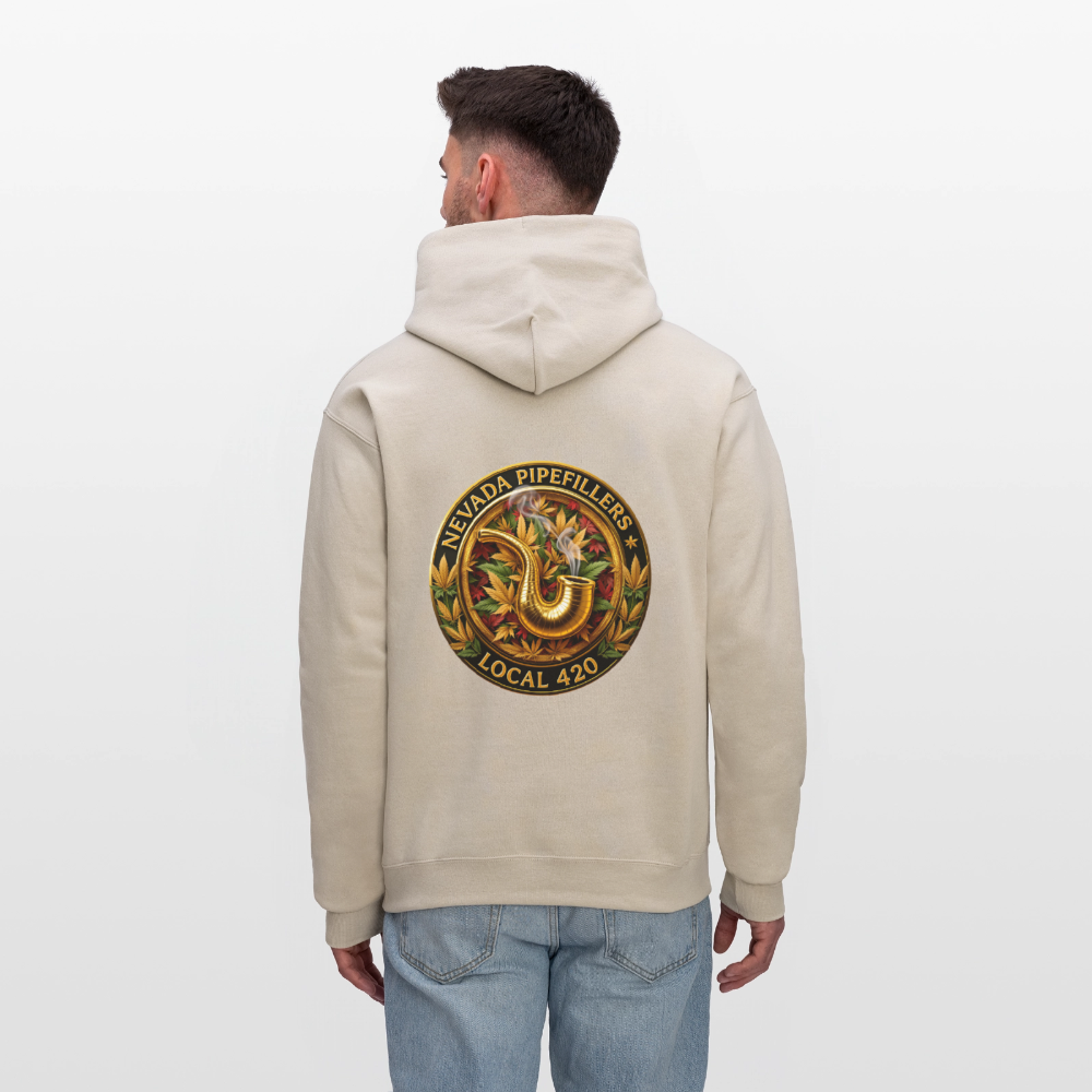 NEVADA PIPEFILLERS LOCAL 420  F/B DESIGN Men's Hoodie - Sand