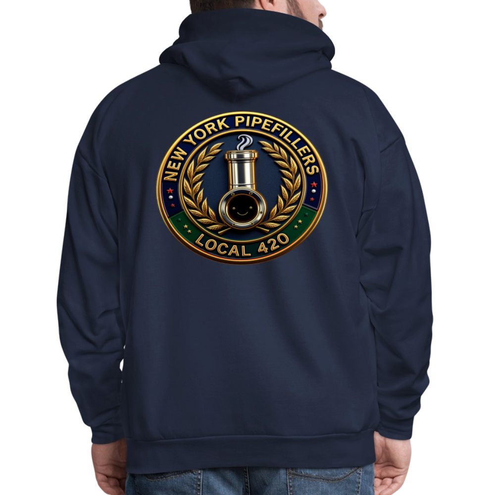 NEW YORK PIPEFILLERS LOCAL 420 F/B DESIGNS Men's Hoodie - navy