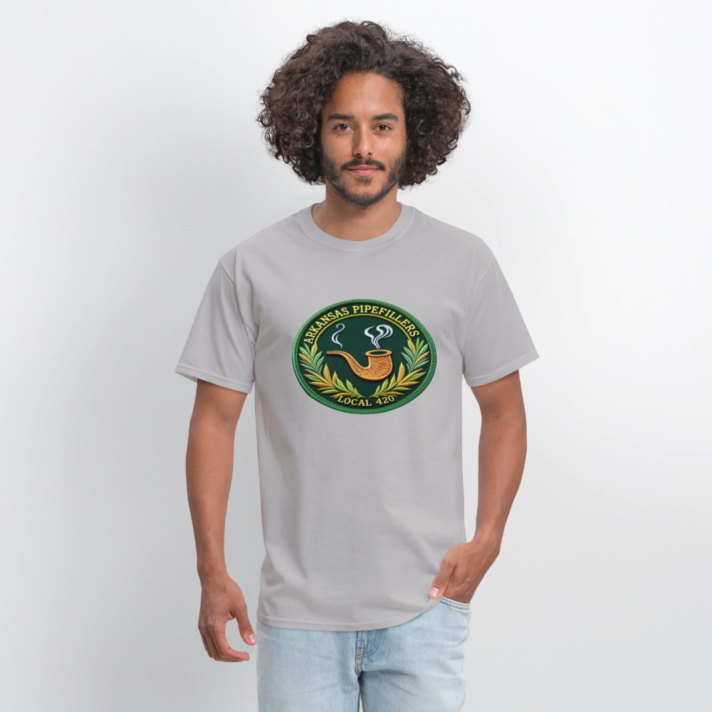 ARKANSAS PIPEFILLERS LOCAL 420 F/B EMBLEMS  Men's T-Shirt - rock