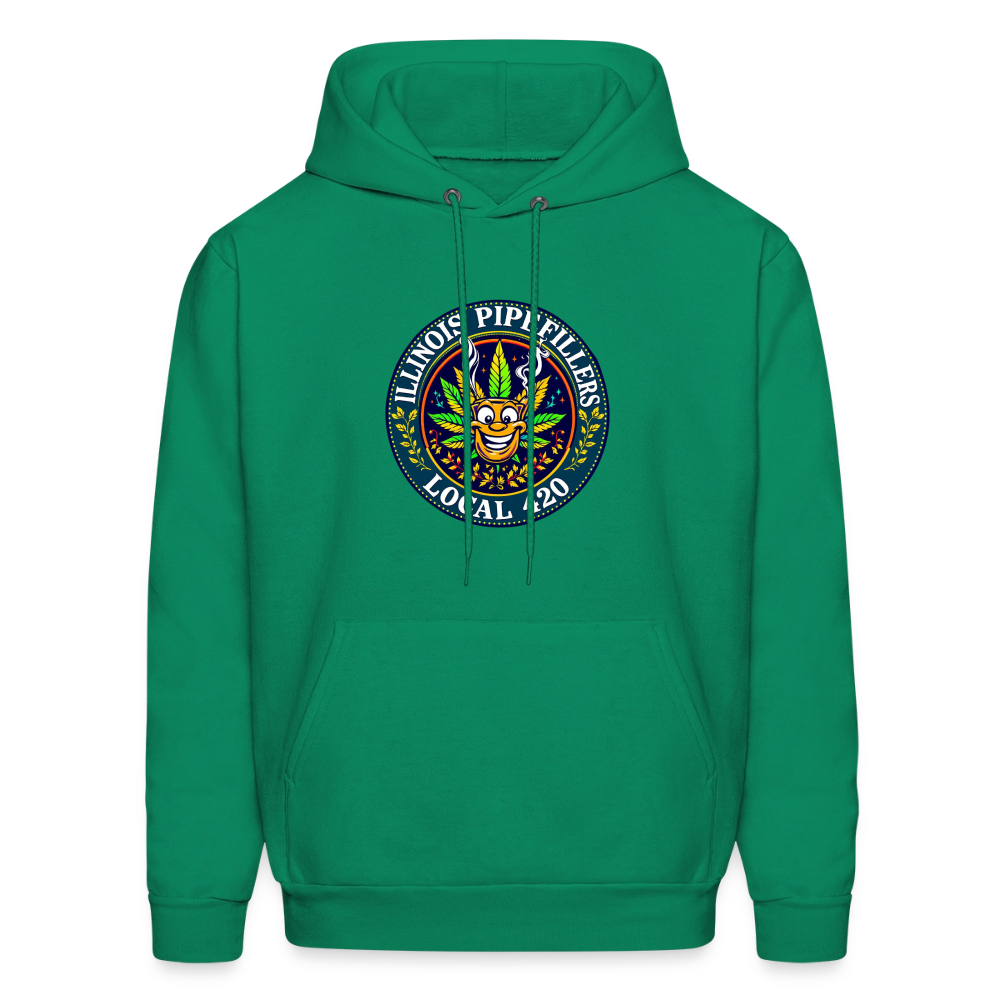 ILLINOIS PIPEFILLERS LOCAL 420 F/B DESIGN Men's Hoodie - kelly green