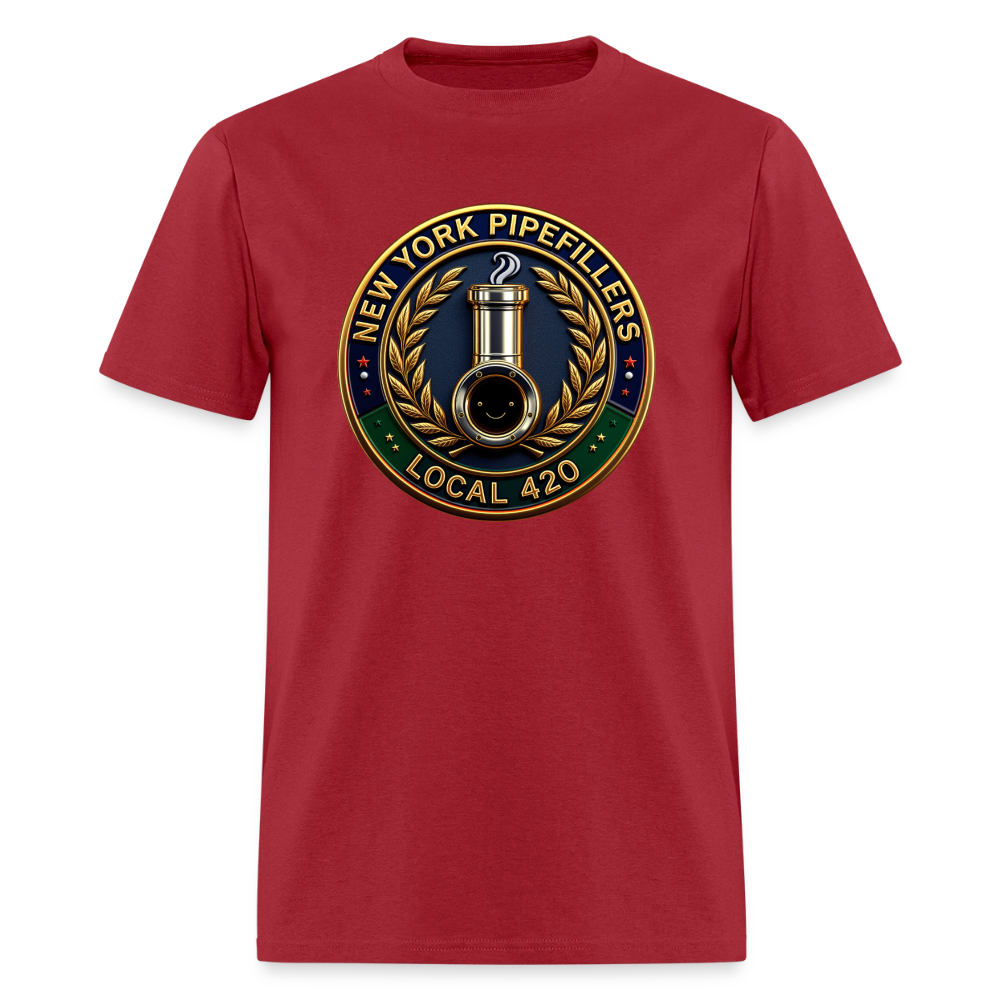 NEW YORK PIPEFILLERS LOCAL 420 Men's T-Shirt - true red