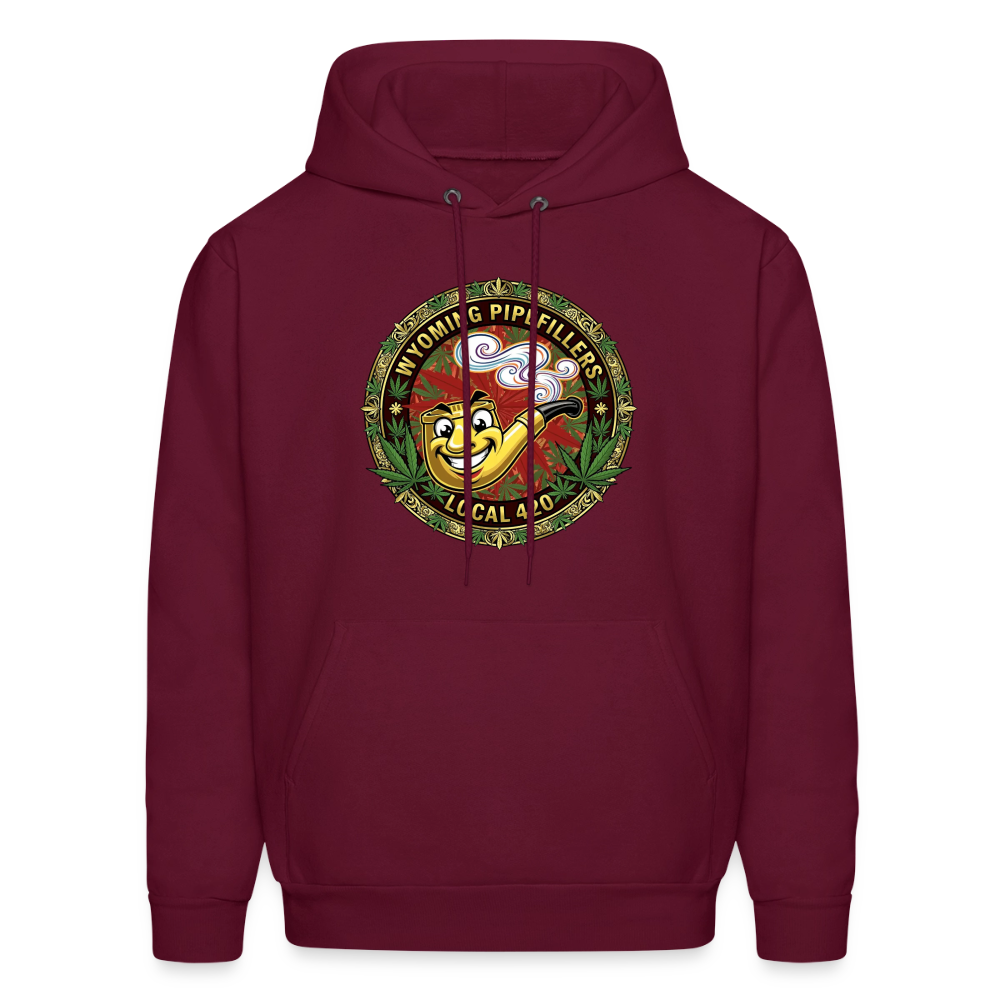 WYOMING PIPEFILLERS LOCAL 420 Men's Hoodie - burgundy
