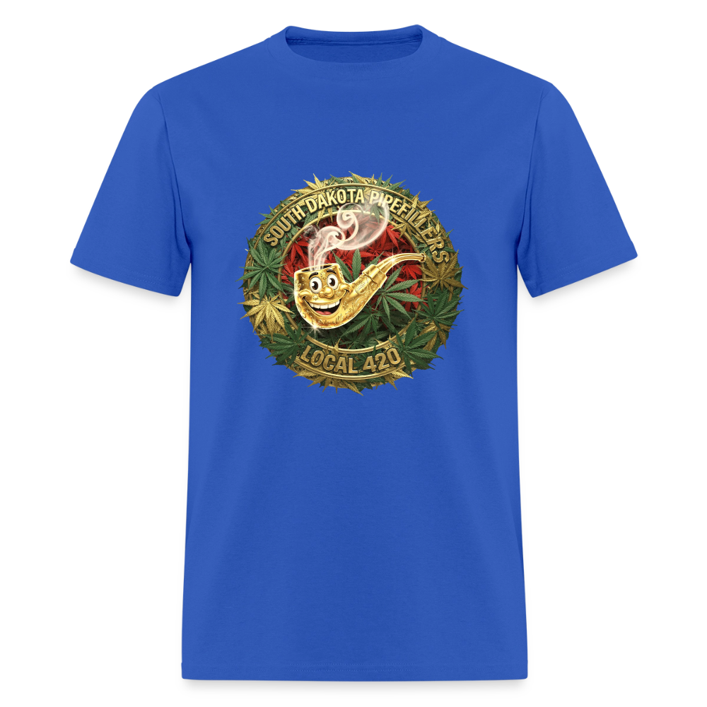 SOUTH DAKOTA PIPEFILLERS LOCAL 420 Men's T-Shirt - royal blue