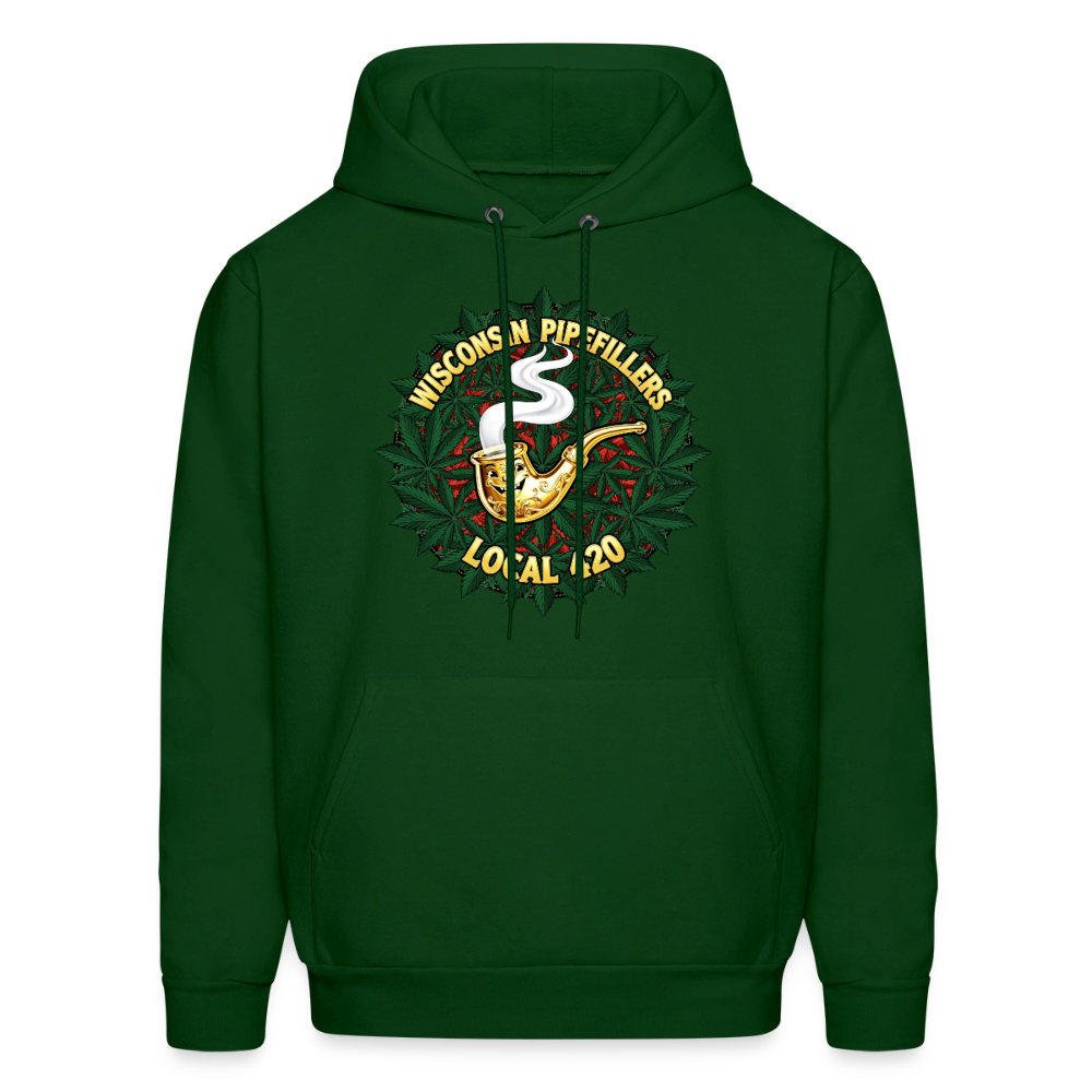 WISCONSIN PIPEFILLERS LOCAL 420 Men's Hoodie - forest green