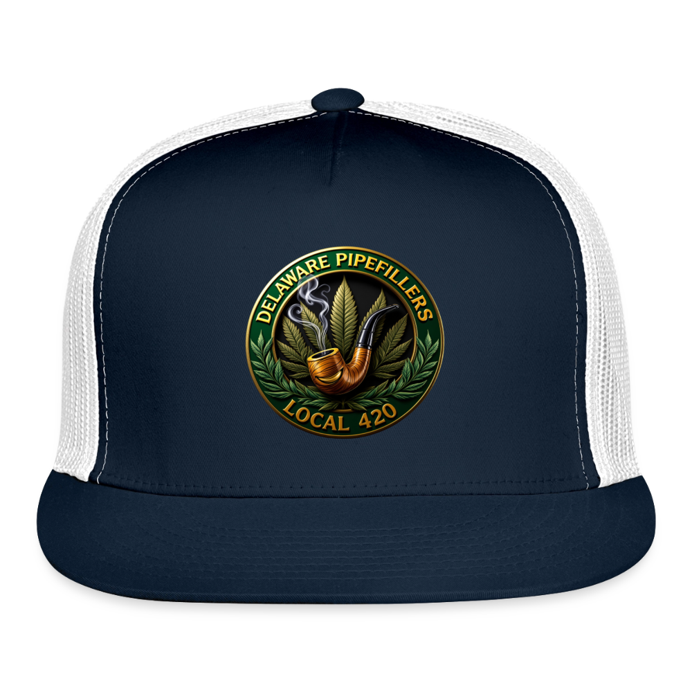 DELAWARE  PIPEFILLERS LOCAL 420 Trucker Hat - navy/white