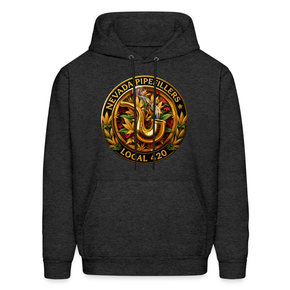NEVADA PIPEFILLERS LOCAL 420  Men's Hoodie - charcoal grey