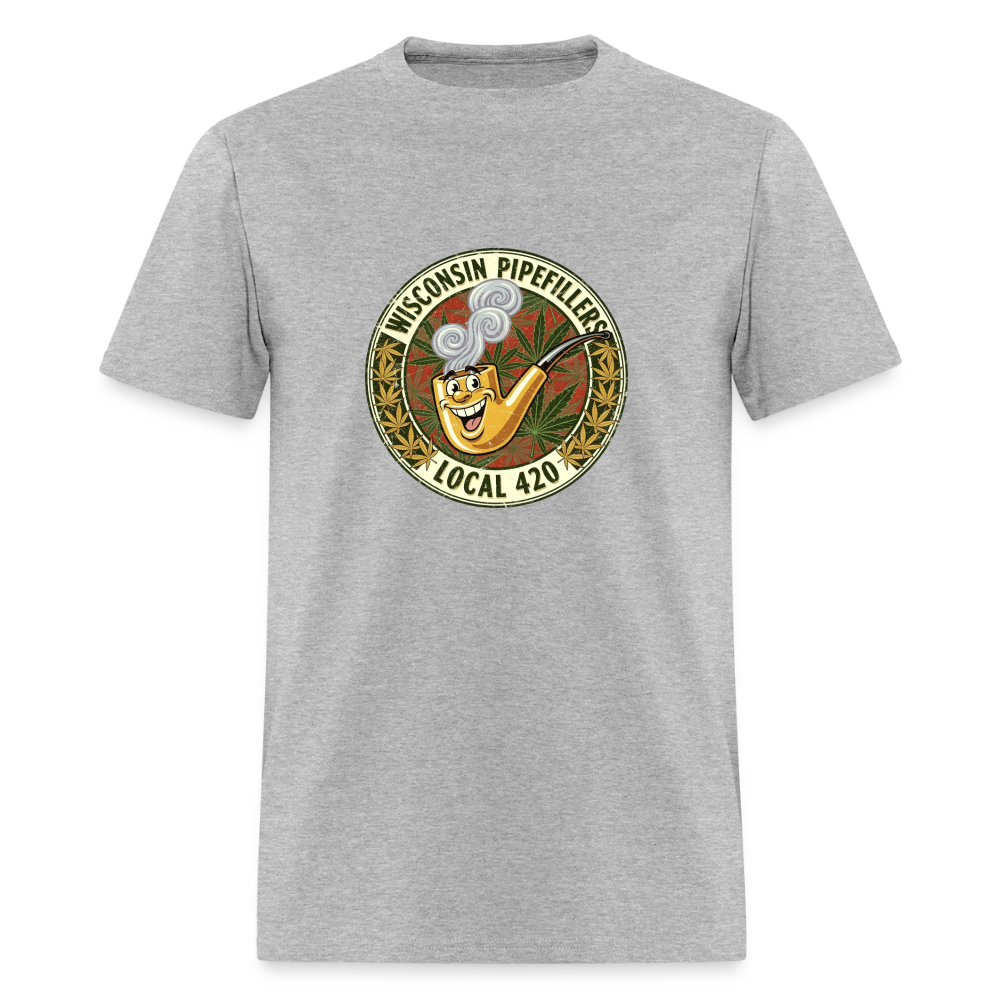WISCONSIN PIPEFILLERS LOCL 420 Men's T-Shirt - heather gray