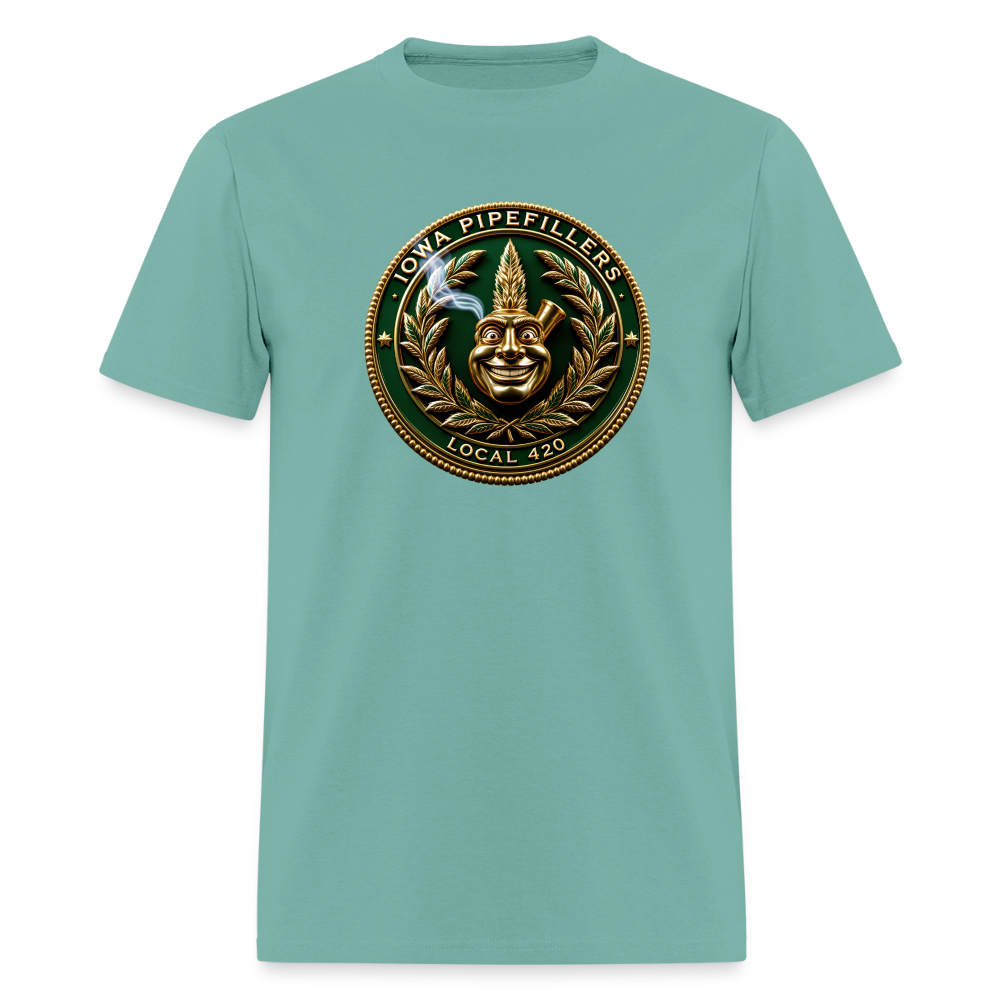 IOWA PIPEFILLERS LOCAL 420 Trucker Hat Men's T-Shirt - aquatic