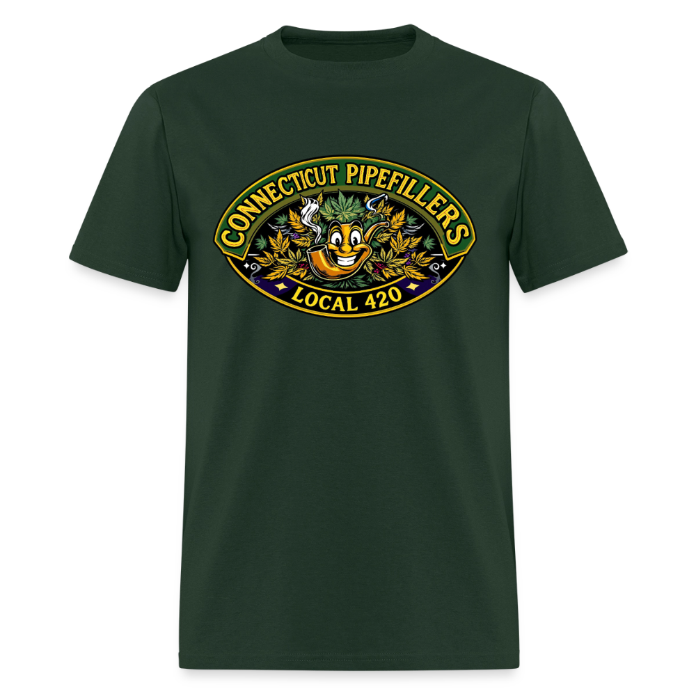 CONNECTICUT PIPEFILLERD LOCAL 420 F/B DESIGN Men's T-Shirt - forest green