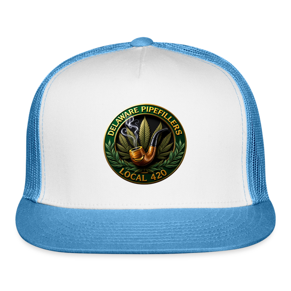 DELAWARE  PIPEFILLERS LOCAL 420 Trucker Hat - white/blue