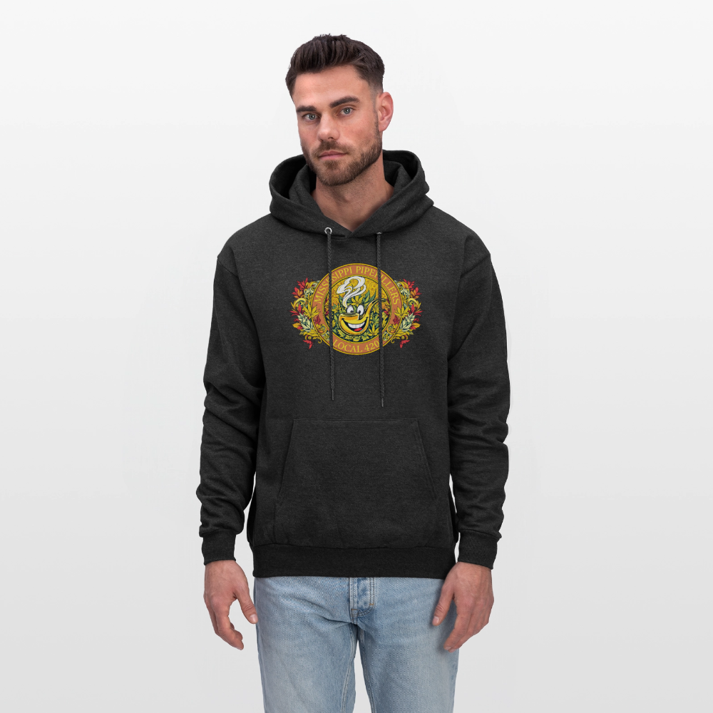 MISSISSIPPI PIPEFILLERS LOCAL 420 F/B DESIGNS Men's Hoodie - charcoal grey