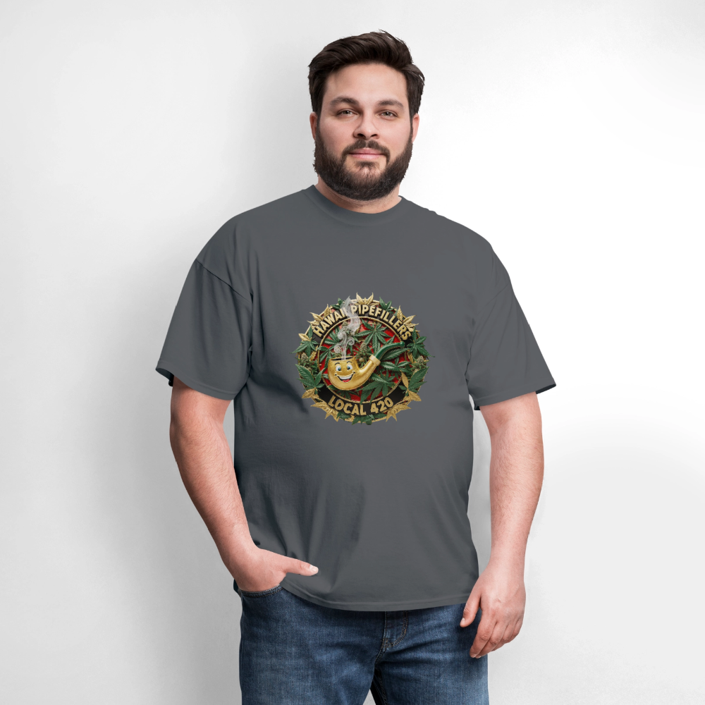 HAWAII PIPEFILLERS LOCAL 420 Men's T-Shirt - charcoal