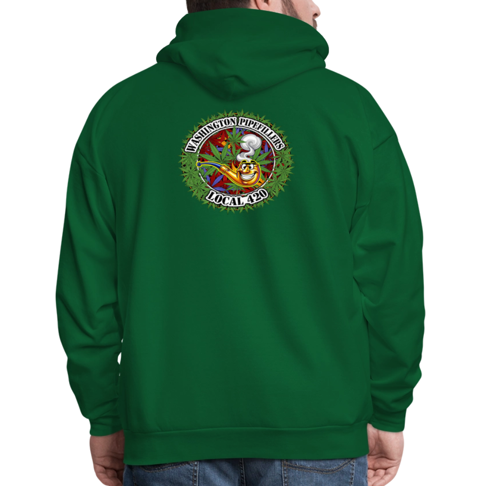 WASHINGTON PIPEFILLERS LOCAL 420 F/B DESIGN Men's Hoodie - forest green