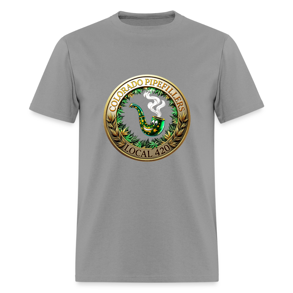 COLORADO PIPEFILLERS LOCAL 420 F/B EMBLEMS Men's T-Shirt - rock