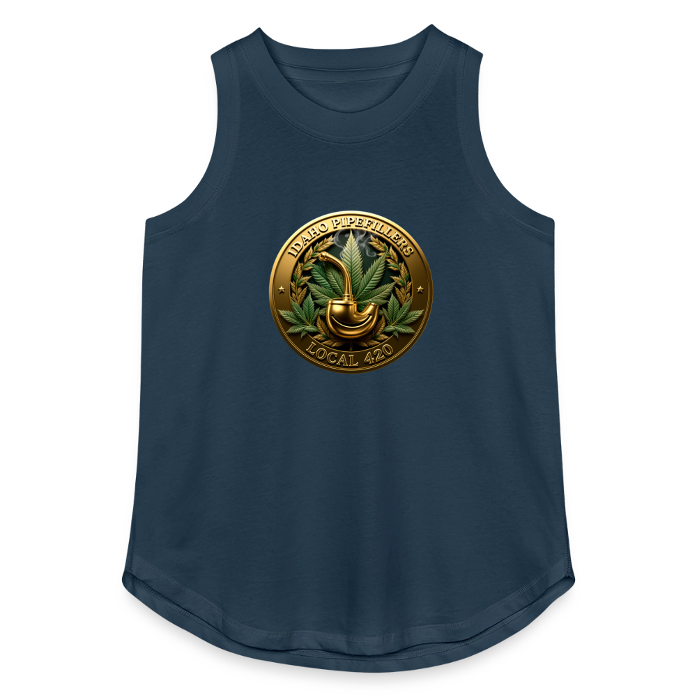 IDAHO PIPEFILLERS LOCAL 420 Women's Relaxed Tank Top - denim