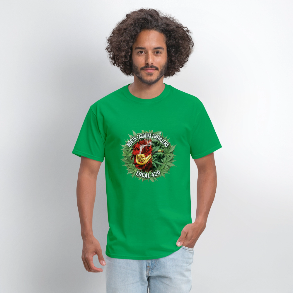 NORTH CAROLINA PIPEFILLERS LOCAL 420 Men's T-Shirt - bright green