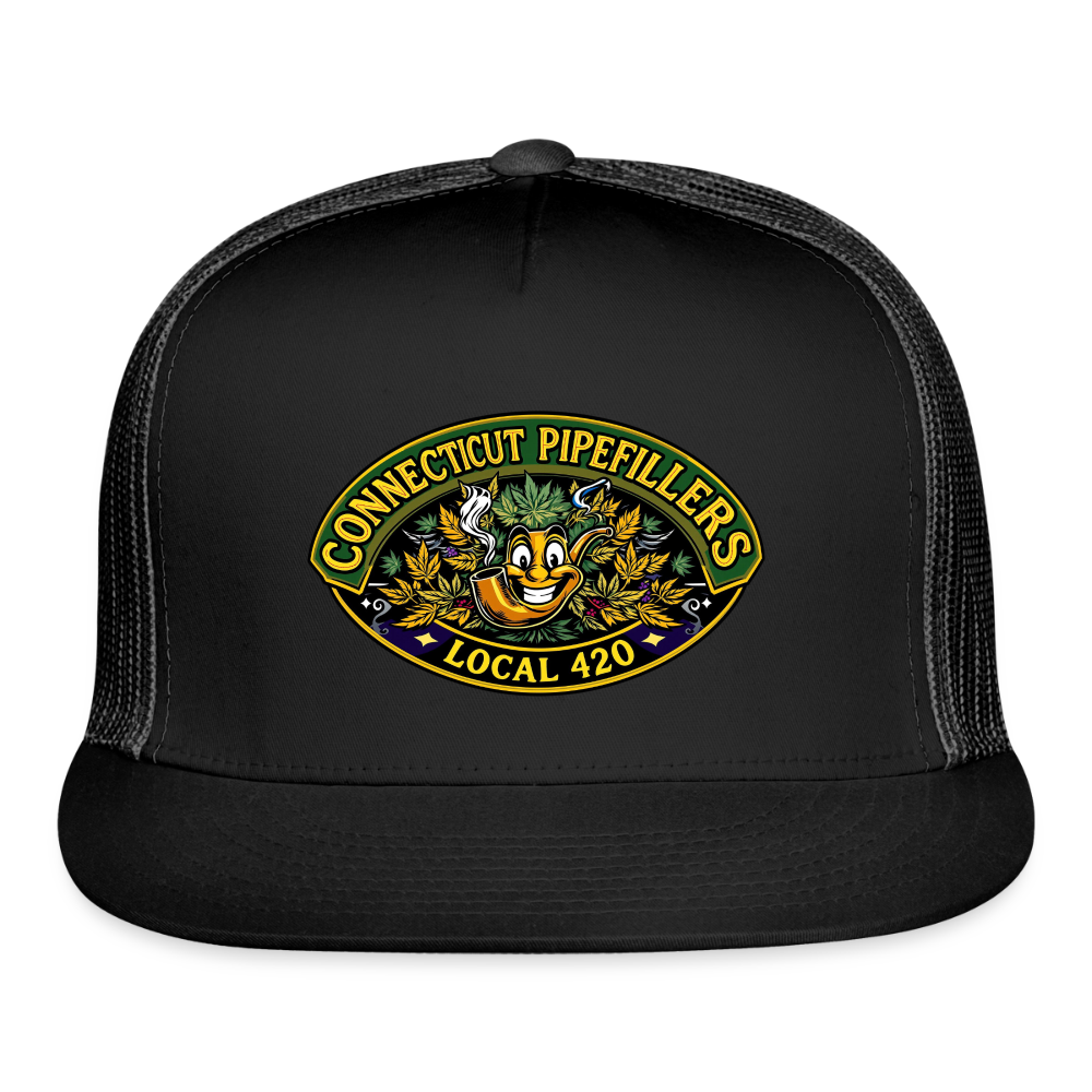 CONNECTICUT PIPEFILLERD LOCAL 420 Trucker Hat - black/black