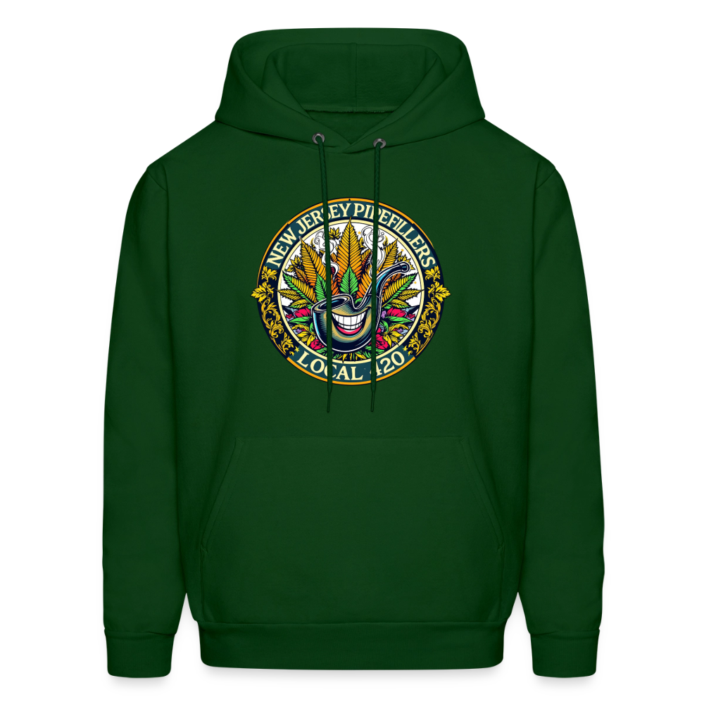 NEW JERSEY PIPEFILLERS LOCAL 420 Men's Hoodie - forest green