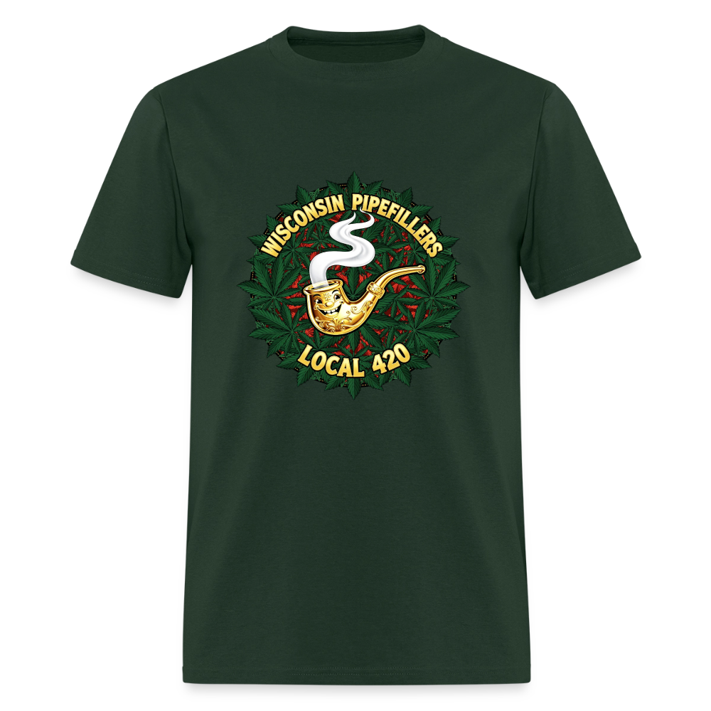WISCONSIN PIPEFILLERS LOCAL 420 Men's T-Shirt - forest green