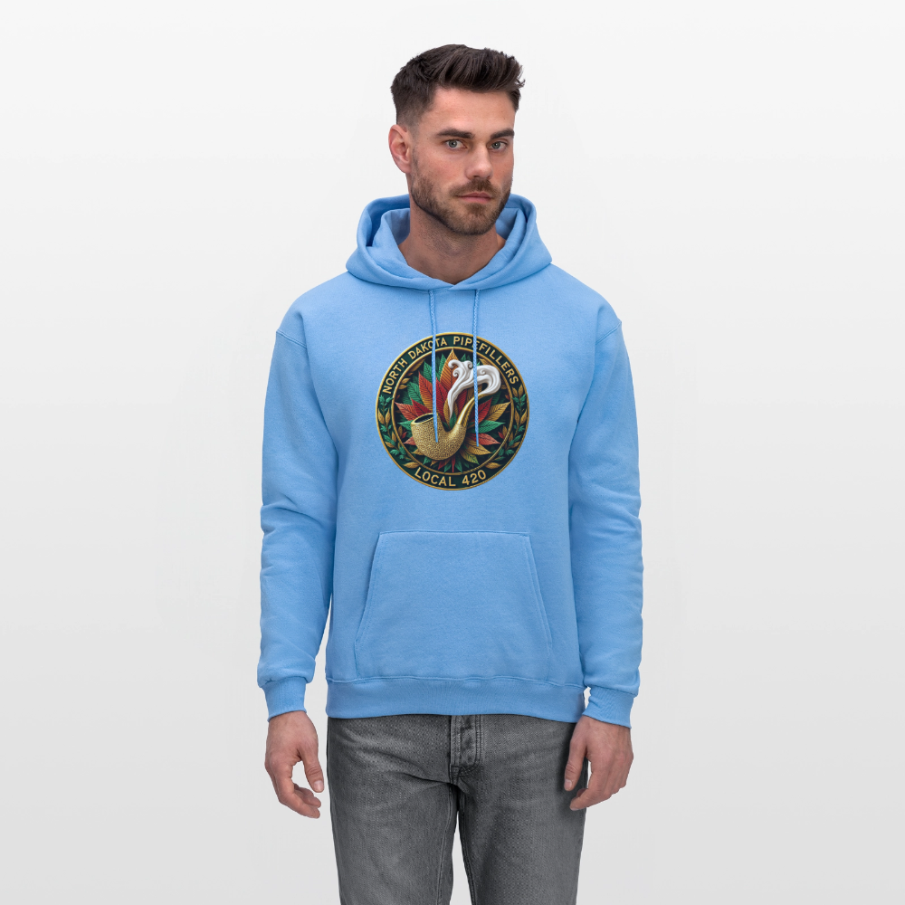 NORTH DAKOTA PIPEFILLERS LOCAL 420 Men's Hoodie - carolina blue