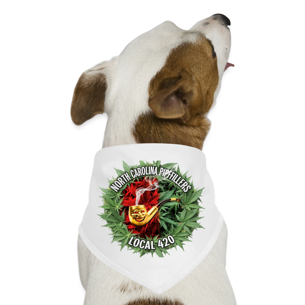 NORTH CAROLINA PIPEFILLERS LOCAL 420 Union Dog Bandana - white