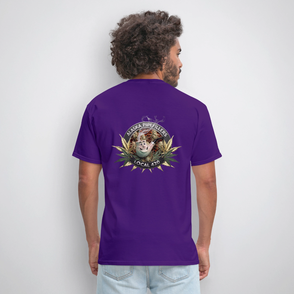 ALASKA PIPEFILLERS LOCAL 420 F/B DESIGN Men's T-Shirt - purple