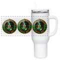 LOS ANGELES PIPEFILLERS LOCAL 420  40oz Stainless Steel Travel Tumbler - white