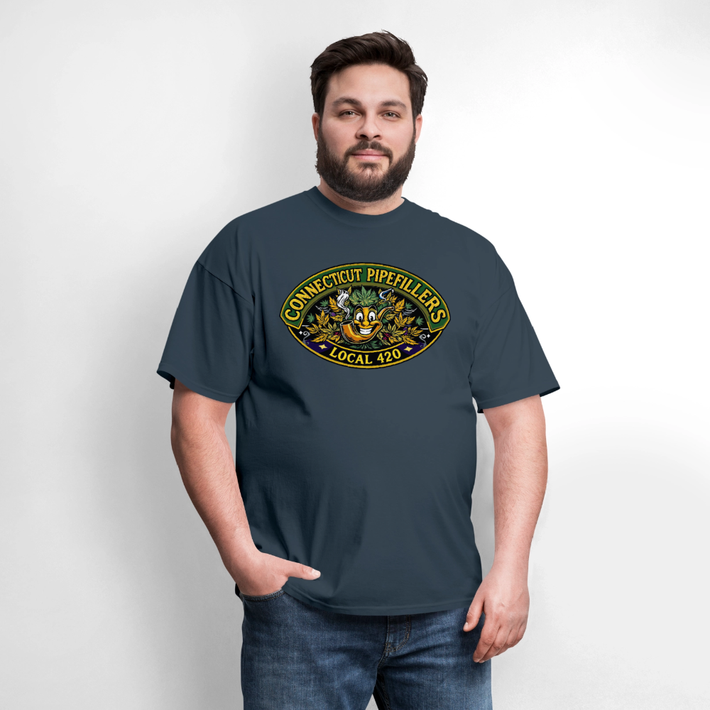 CONNECTICUT PIPEFILLERD LOCAL 420Men's T-Shirt -  blue dusk