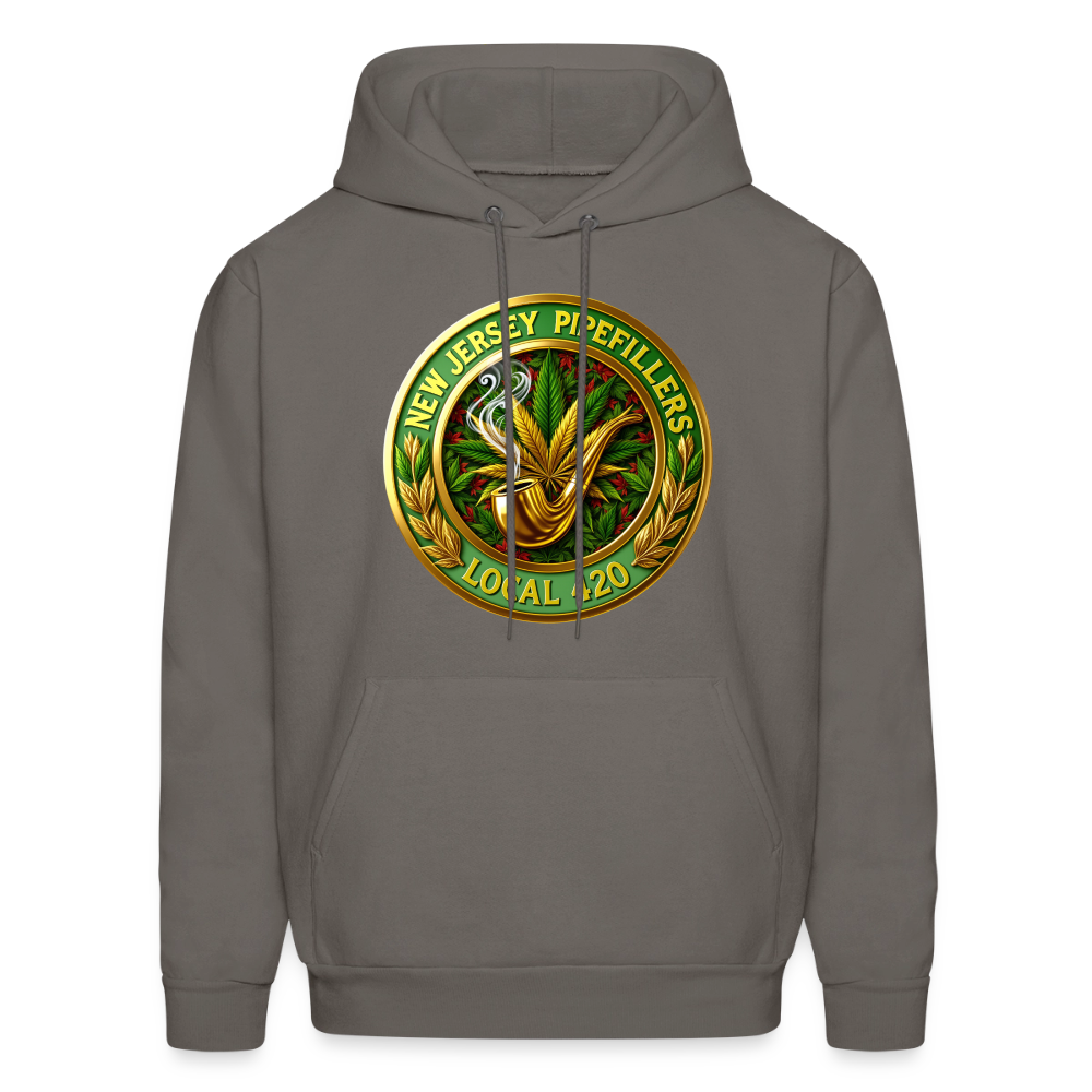 NEW JERSEY PIPEFILLERS LOCAL 420 Men's Hoodie - asphalt gray