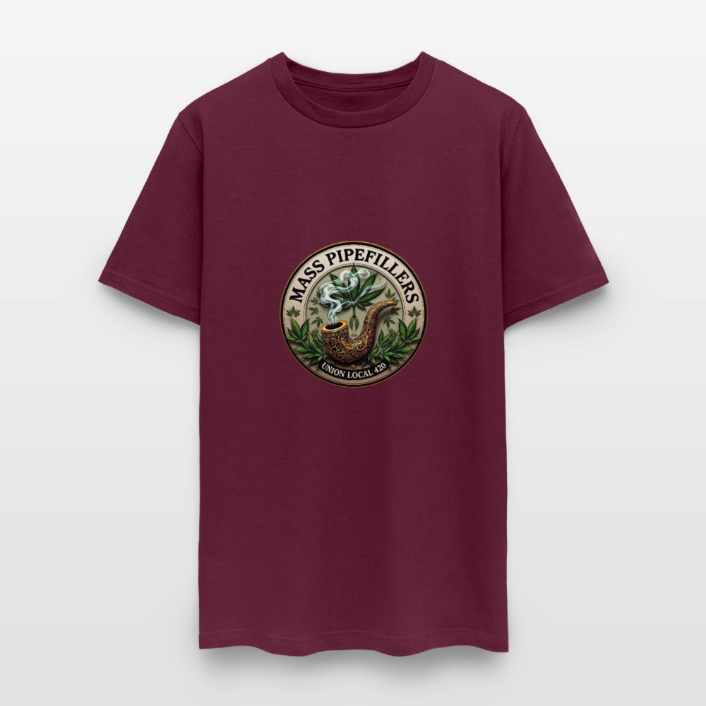 MASS PIPEFILLERS UNION LOCAL 420 Men's T-Shirt - burgundy