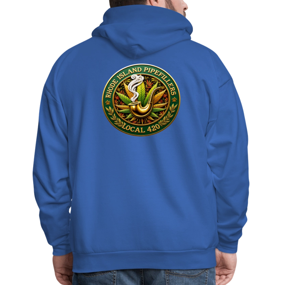 RHODE ISLAND PIPEFILLERS LOCAL 420 F/B DESIGNS Men's Hoodie - royal blue