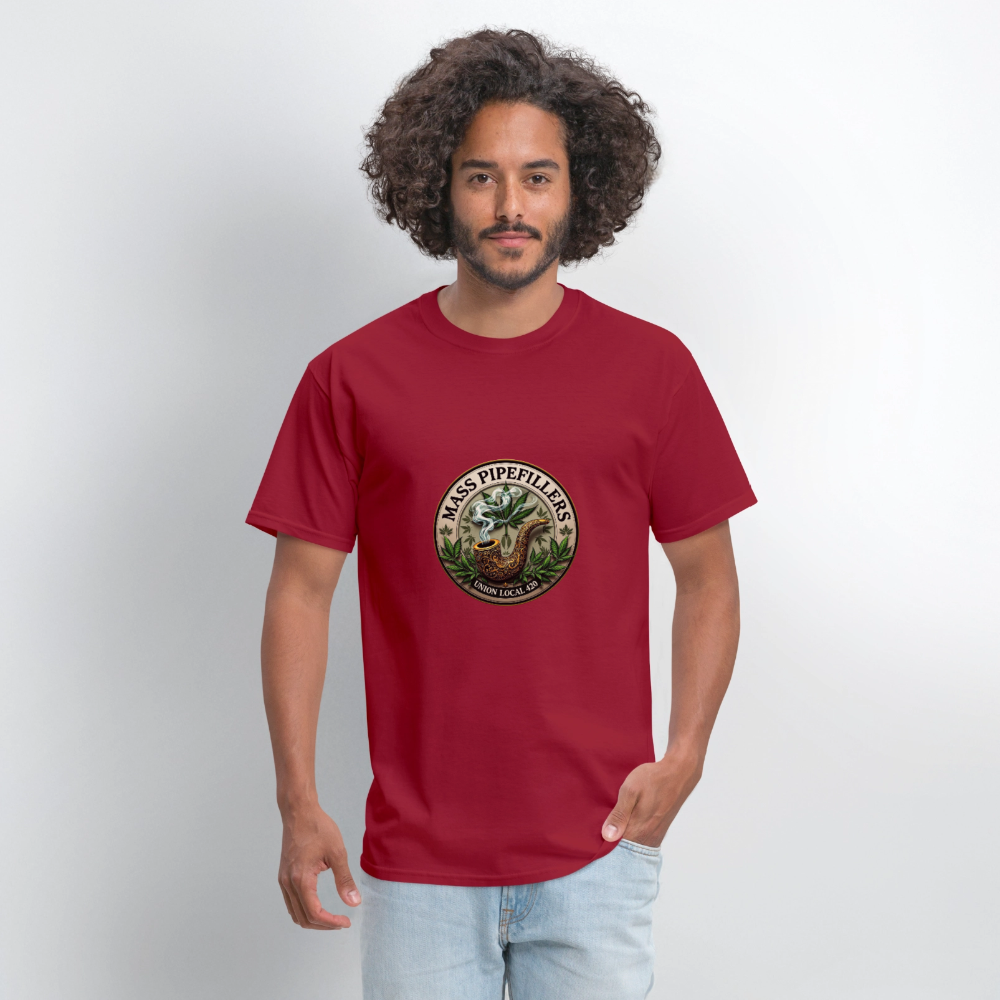 MASS PIPEFILLERS UNION LOCAL 420 Men's T-Shirt - dark red
