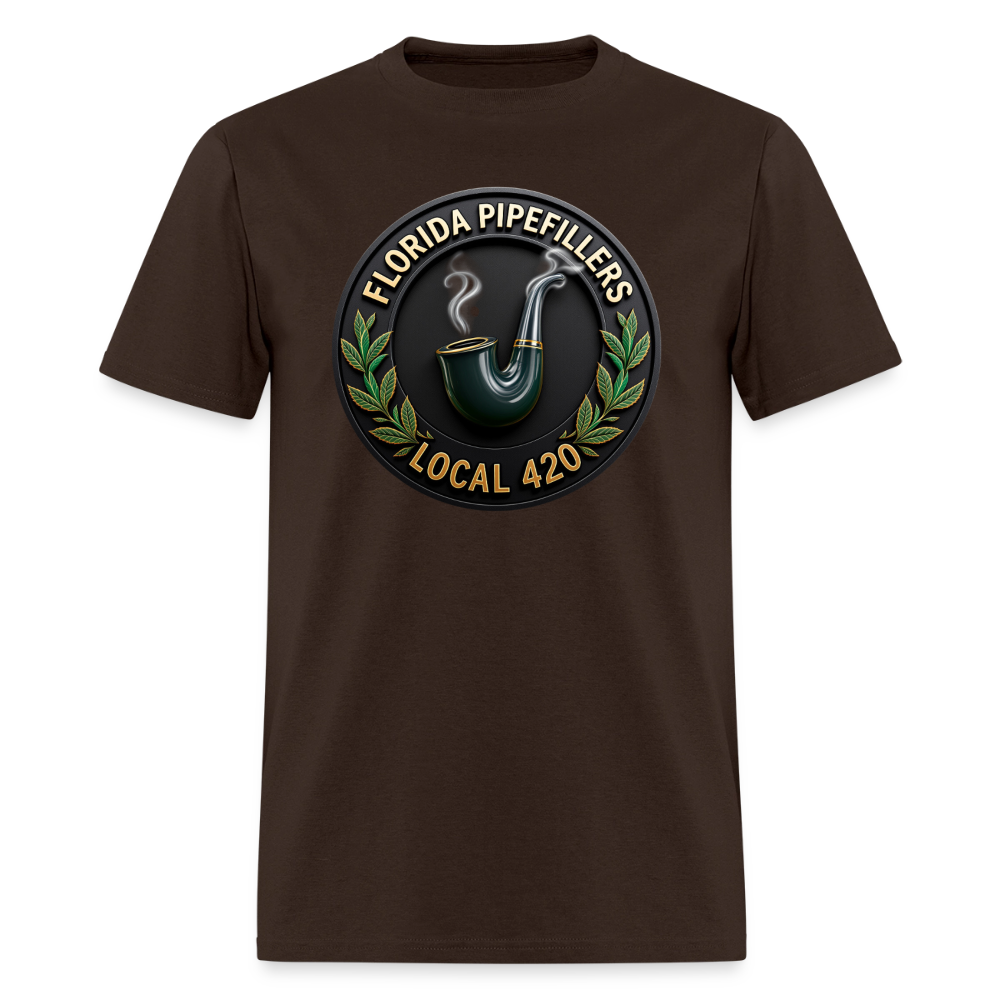 FLORIDA PIPEFILLERS LOCAL 420 F/B DESIGN Men's T-Shirt - brown