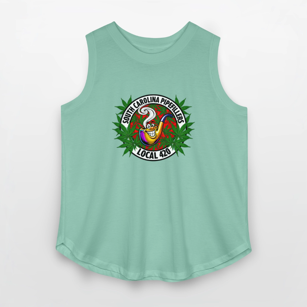 SOUTH CAROLINA PIPEFILLERS LOCAL 420 Women's Curvy Relaxed Tank Top - saltwater