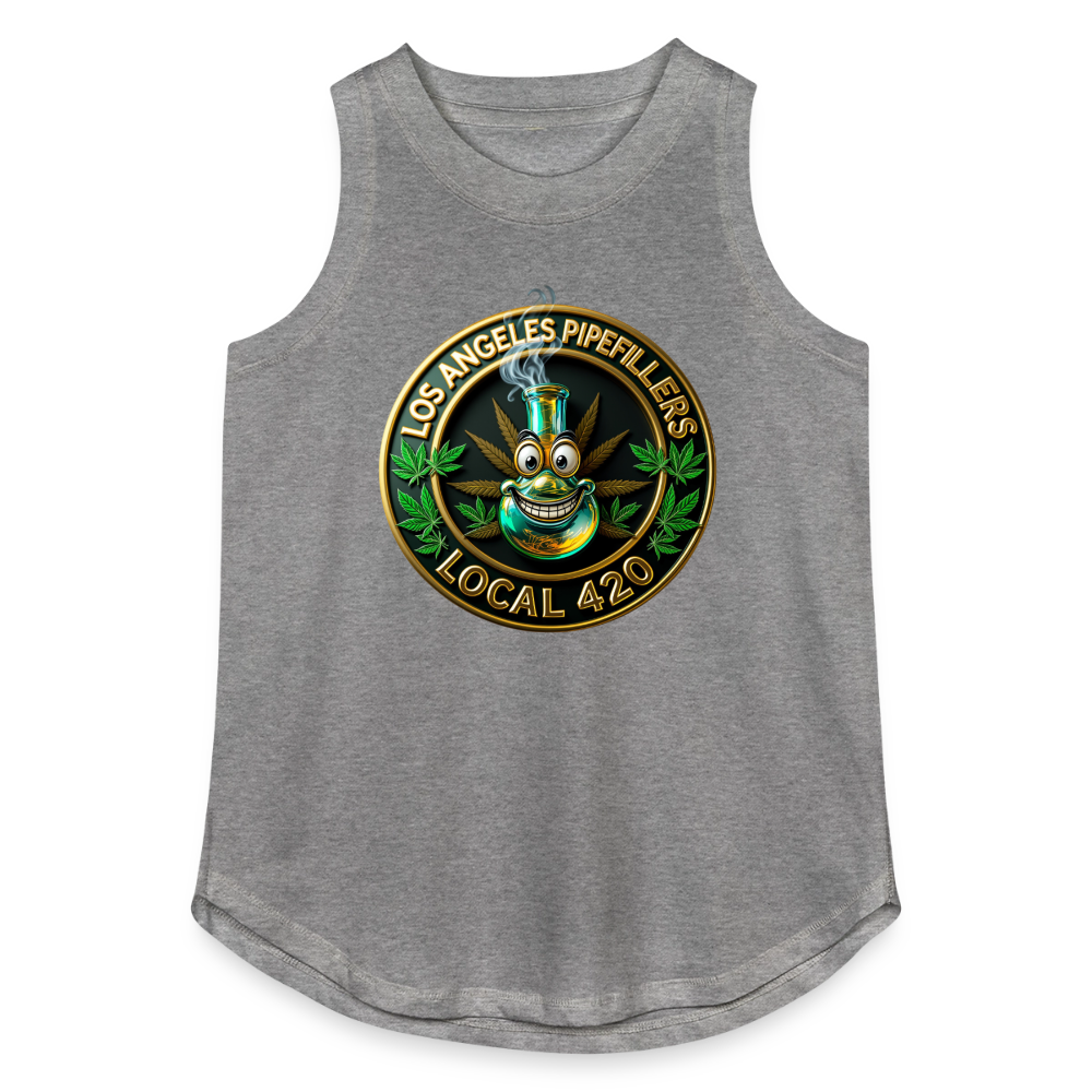 LOS ANGELES PIPEFILLERS LOCAL 420 Women's Relaxed Tank Top - granite heather 
