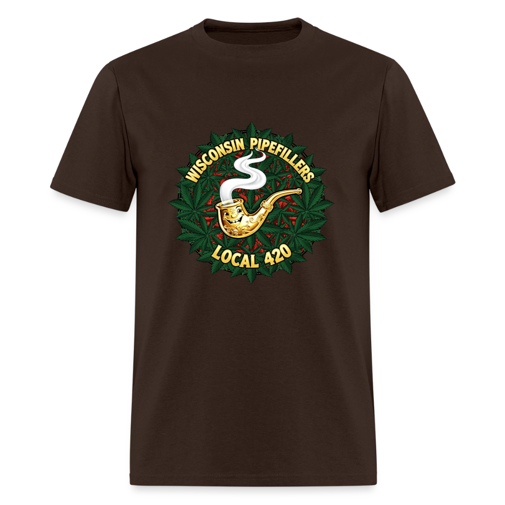 WISCONSIN PIPEFILLERS LOCAL 420 Men's T-Shirt - brown