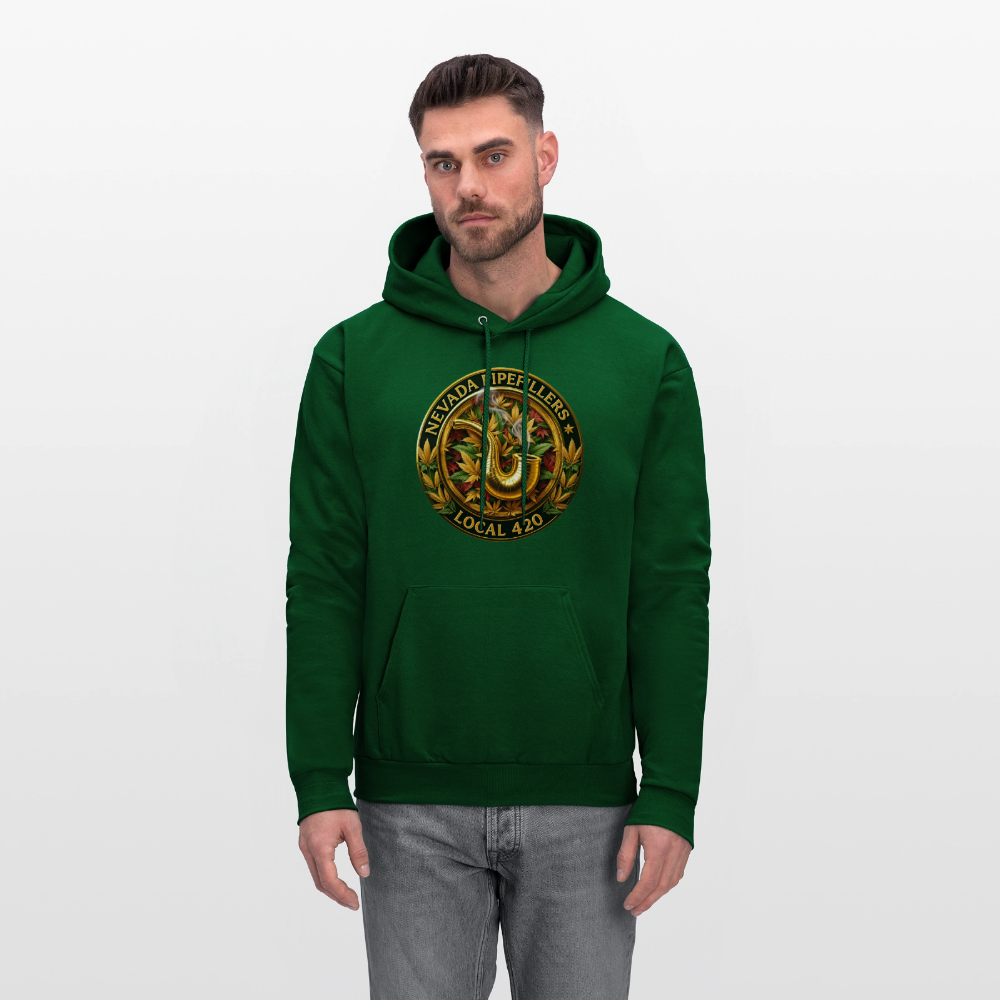 NEVADA PIPEFILLERS LOCAL 420  Men's Hoodie - forest green