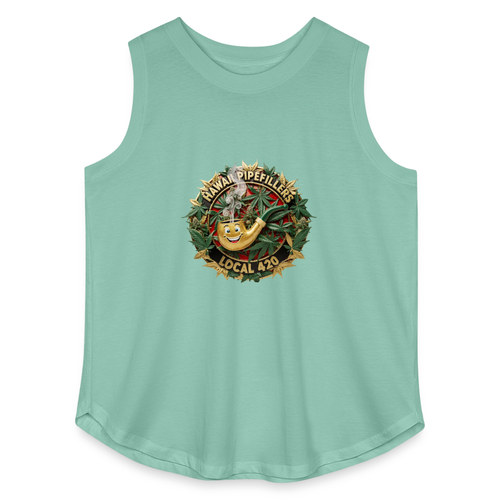 HAWAII PIPEFILLERS LOCAL 420 Women's Curvy Relaxed Tank Top - saltwater