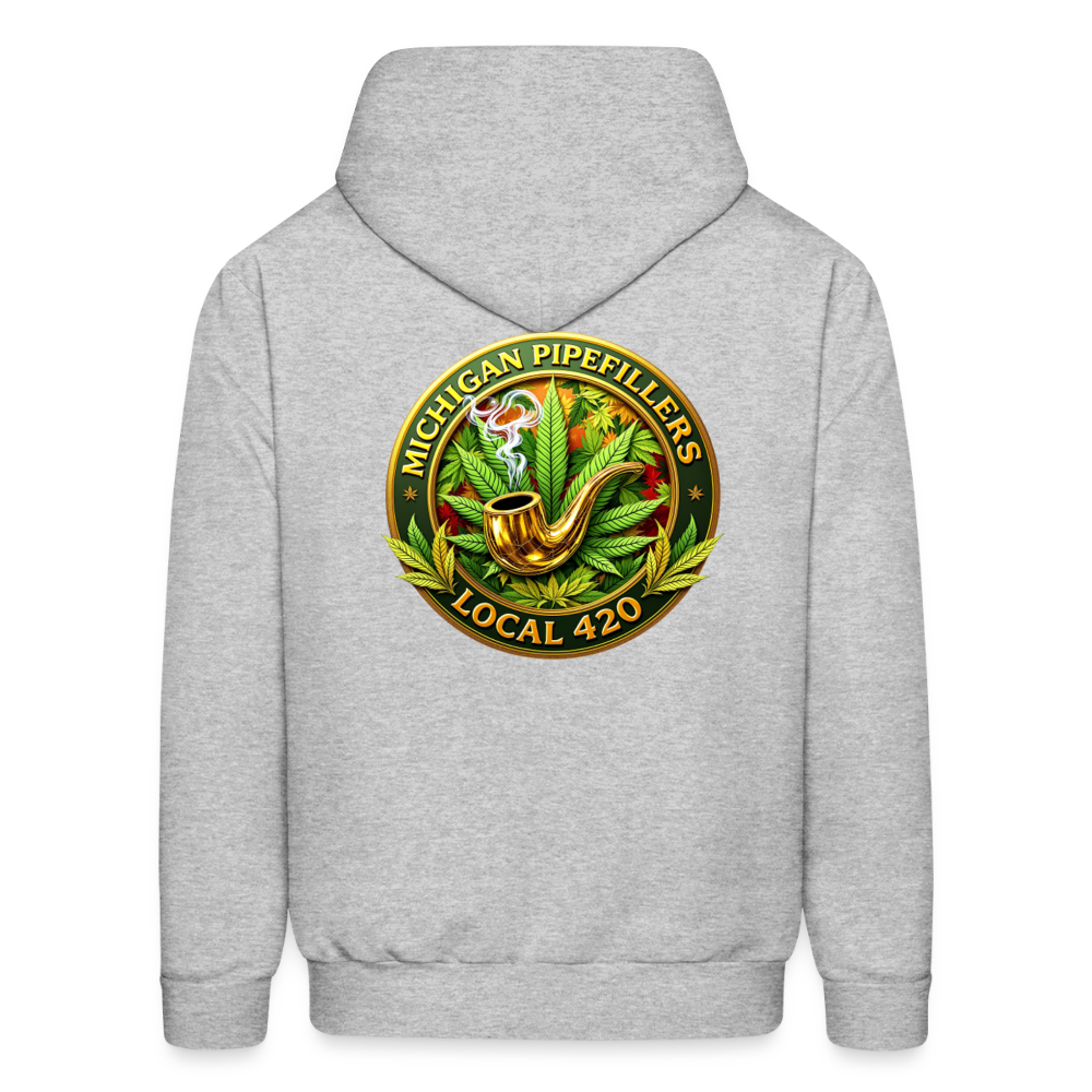 MICHIGAN PIPEFILLERS LOCAL 420 F/B DESIGN Men's Hoodie - heather gray