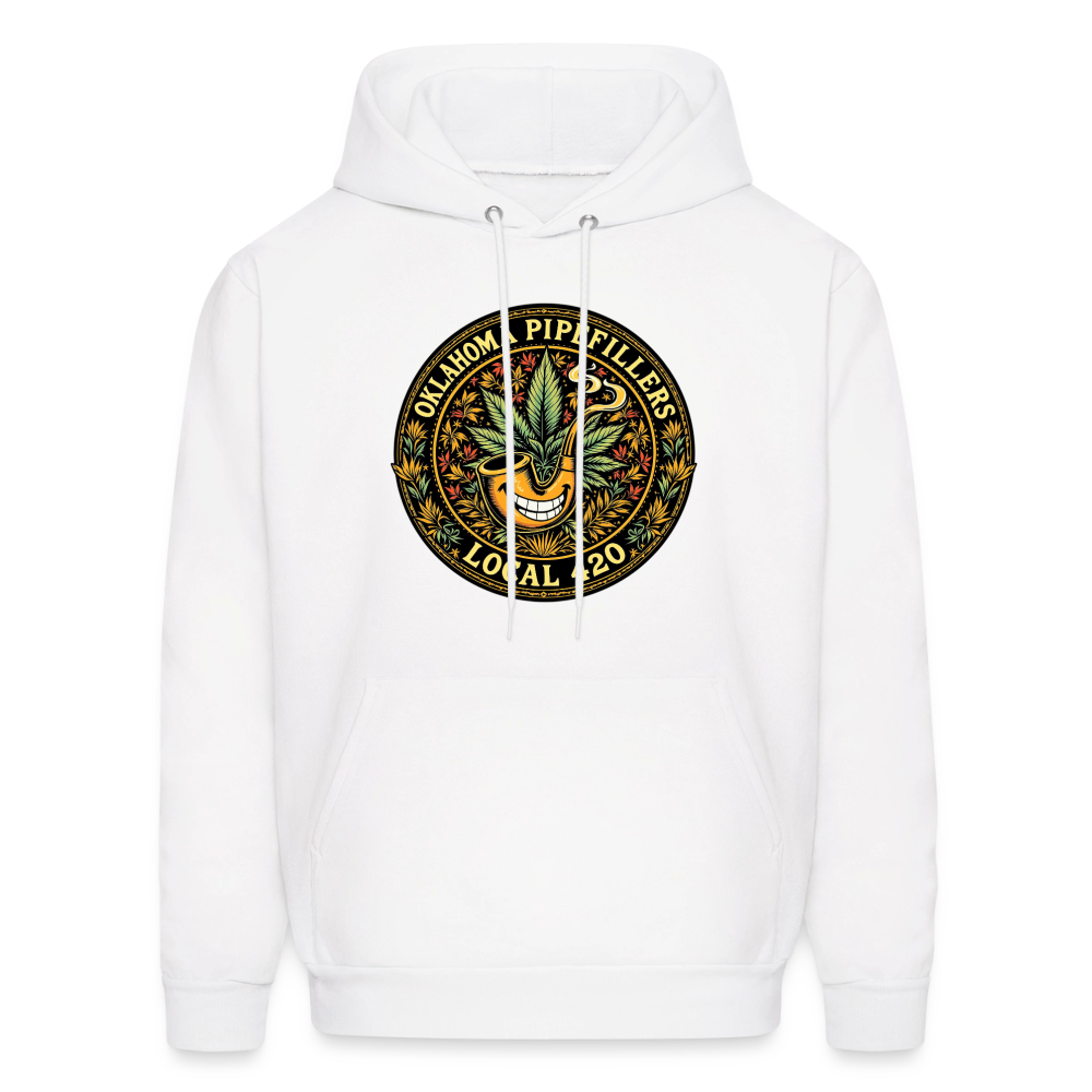 OKLAHOMA PIPEFILLERS LOCAL 420  Men's Hoodie - white