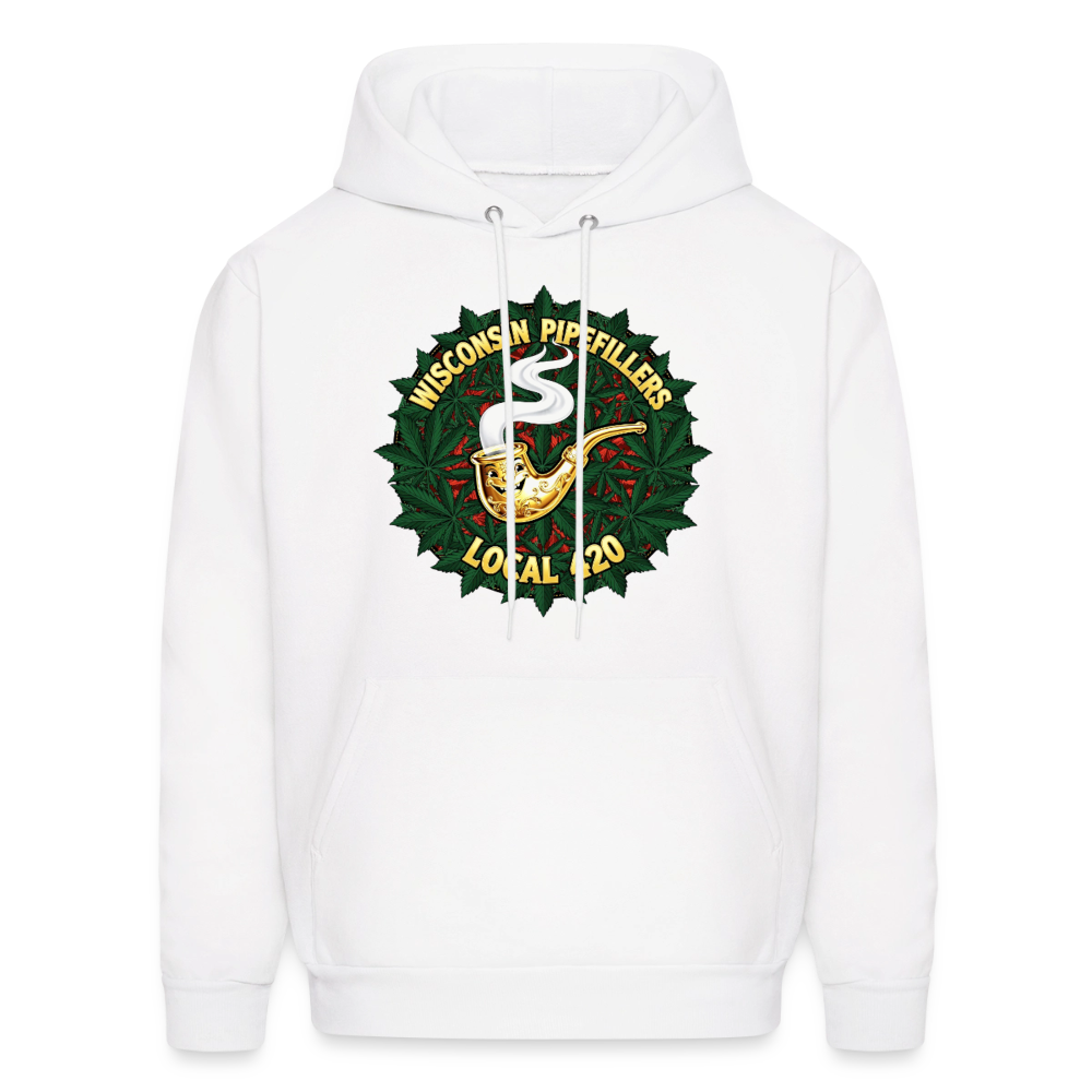 WISCONSIN PIPEFILLERS LOCAL 420 Men's Hoodie - white