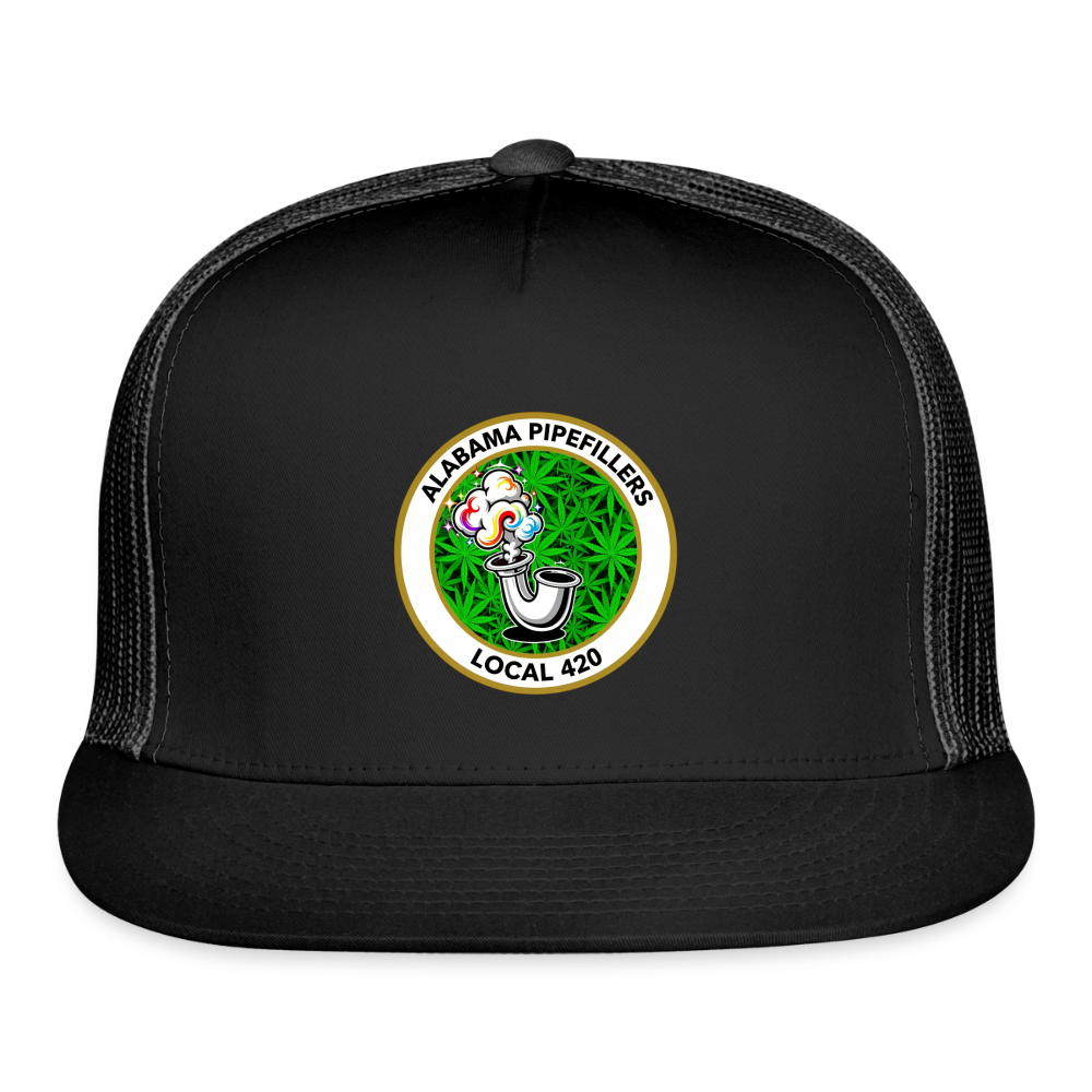 ALABAMA PIPEFILLERS LOCAL 420 Trucker Hat - black/black